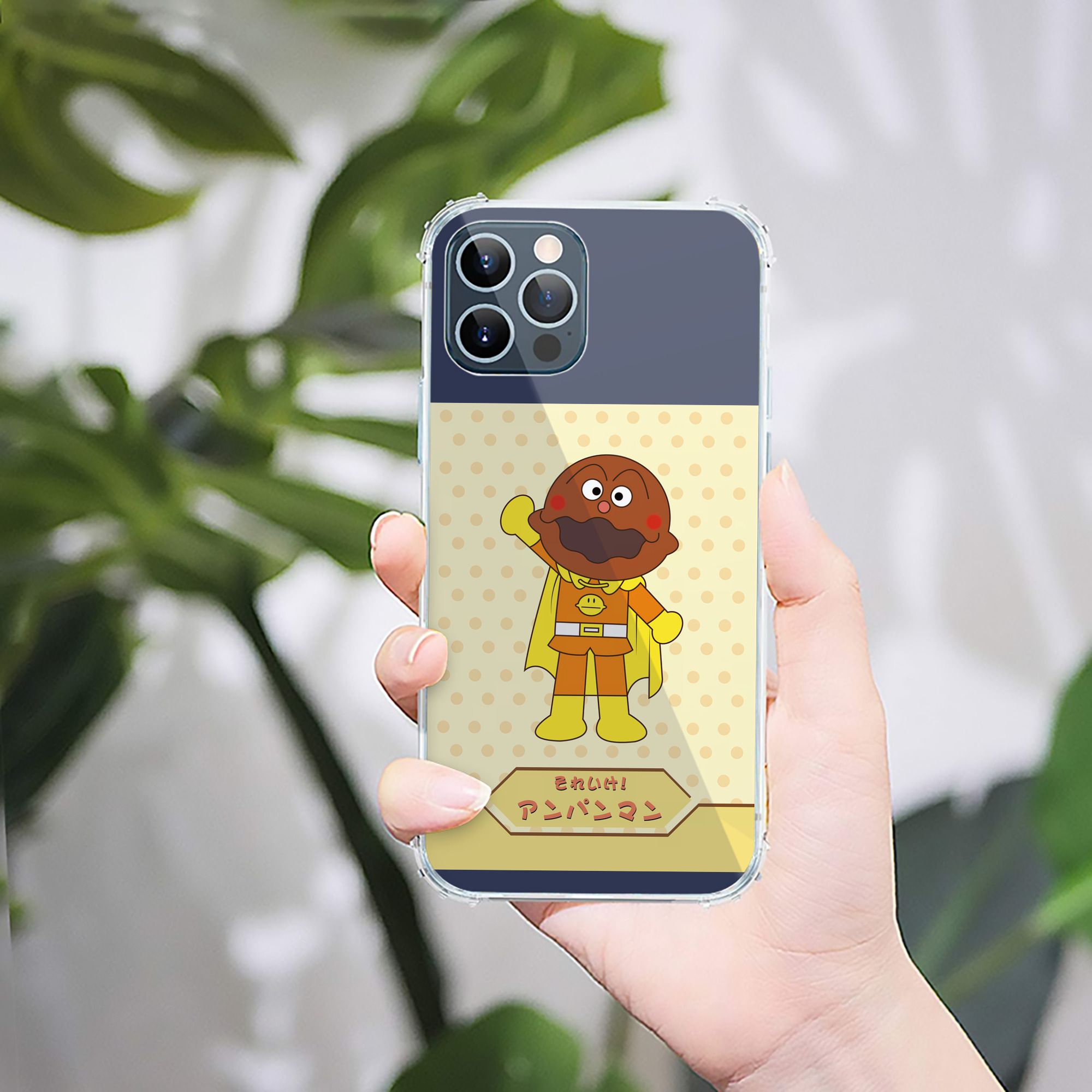 （画像用） アンパンマン Anpanman 【iPhone 12シリーズ対応】透明スマホケース（クリアソフトケース）